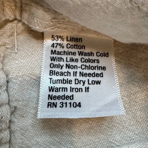 KIM ROGERS Women’s Cream Linen Pants - Picture 7 of 8